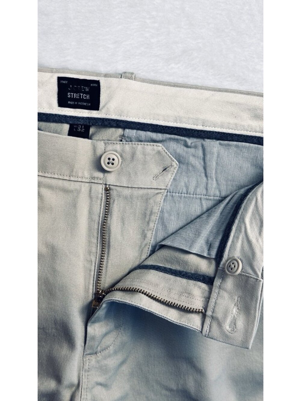 J.Crew Mens 484 Slim-fit Stretch Chino Weathered Pant Flat Front 31x32 NWT AR885 - Picture 11 of 15